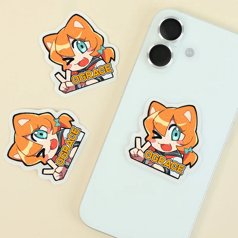 Custom Sand Glitter Frosted Stickers - Image 8